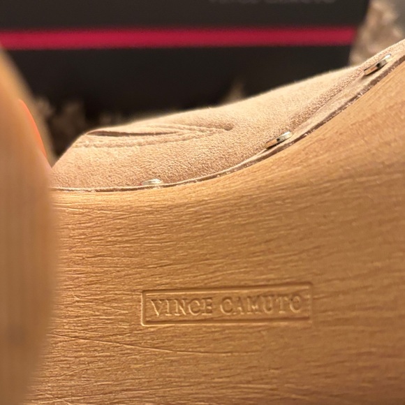 Vince Camuto Women's Beige Suede Mules - Picture 7 of 9